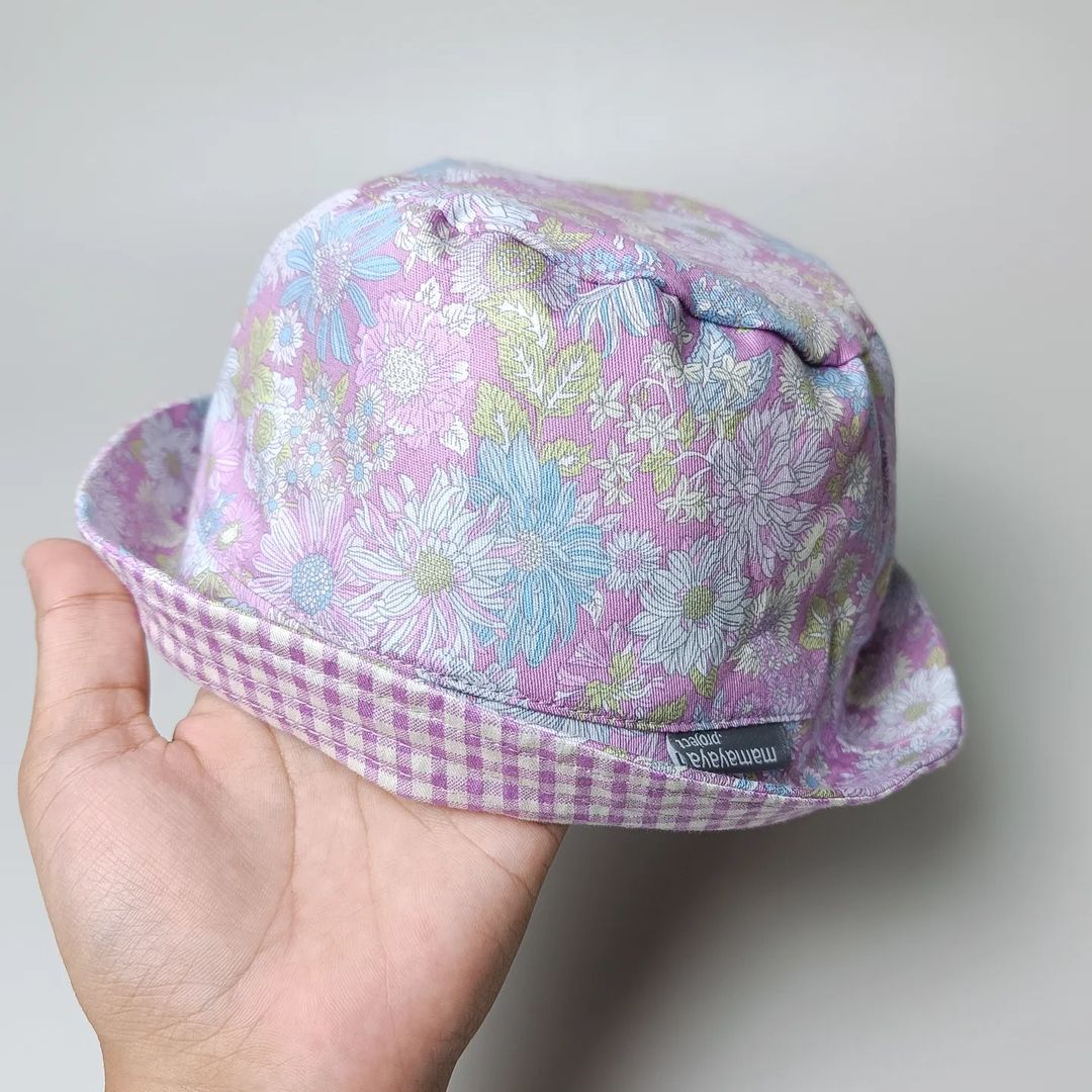 BUCKET HAT_A6084_BUNGA KRISAN UNGU_60