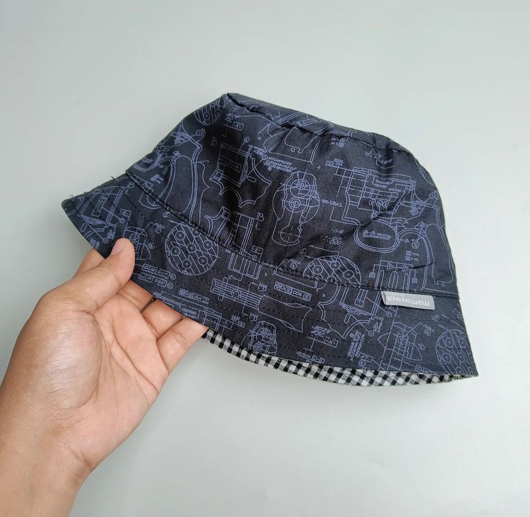 BUCKET HAT_A4213_MECHANIC HITAM_56