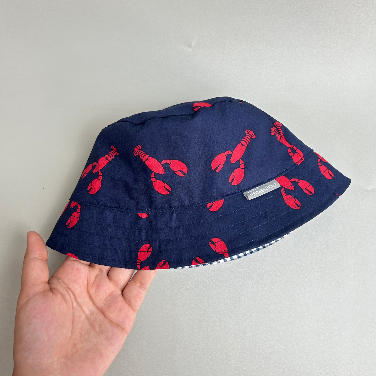 BUCKET HAT_A7099_LOBSTER MERAH NAVY_56