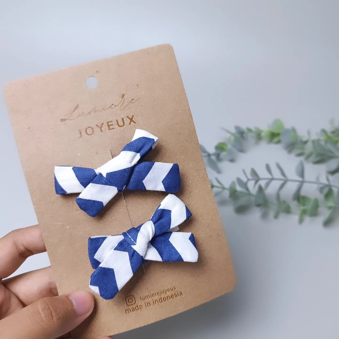 SET MINI BOW_CHEVRON BIRU