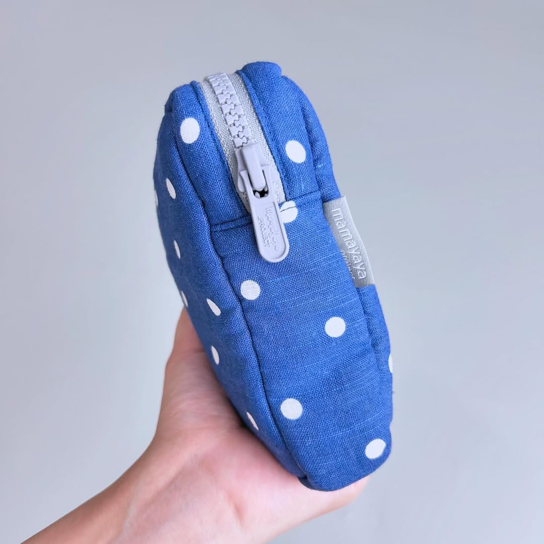 MINI POUCH PUFFY_A7036_POLKA NAVY
