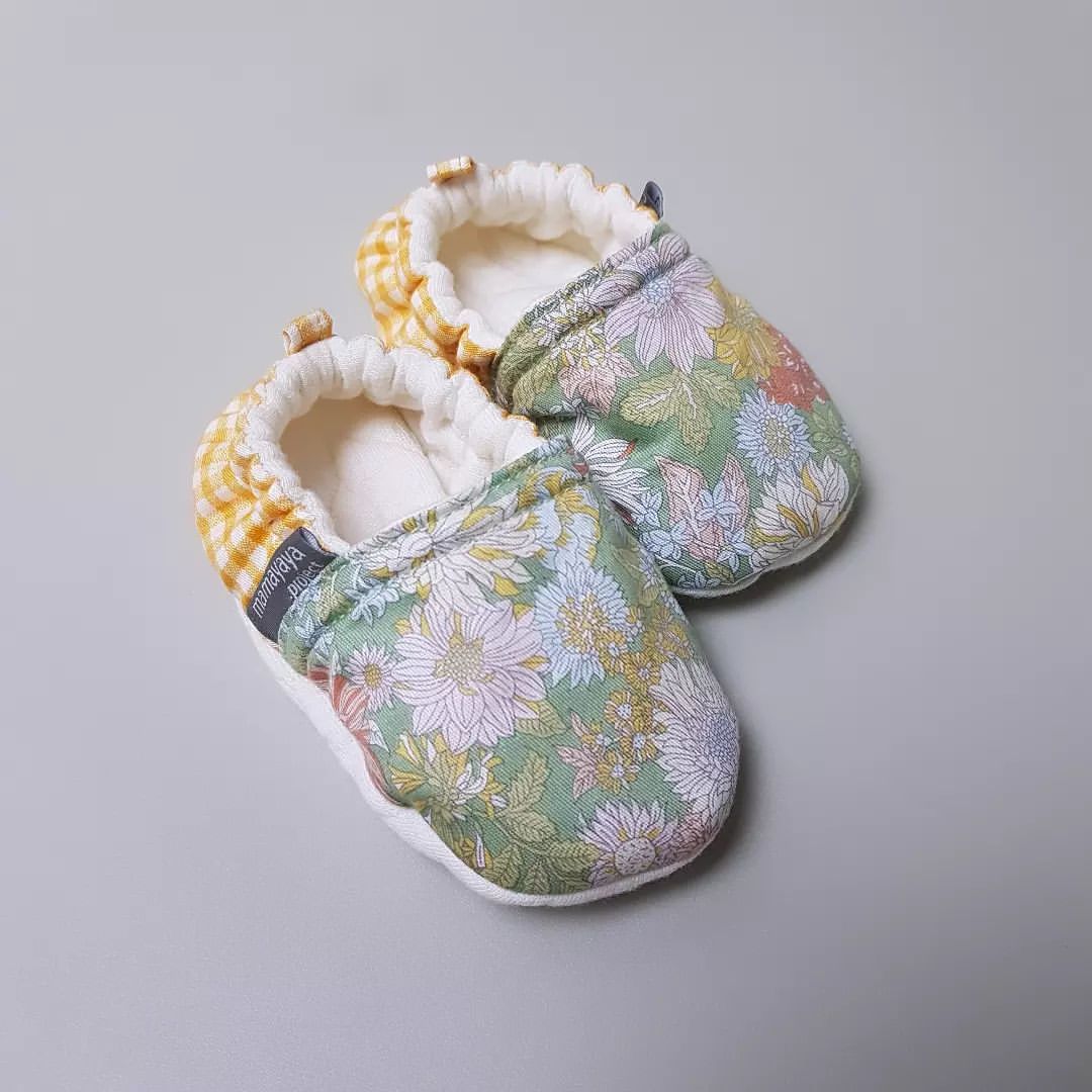 BABY SHOES_A6129_BUNGA KRISAN GREEN_(3-6)