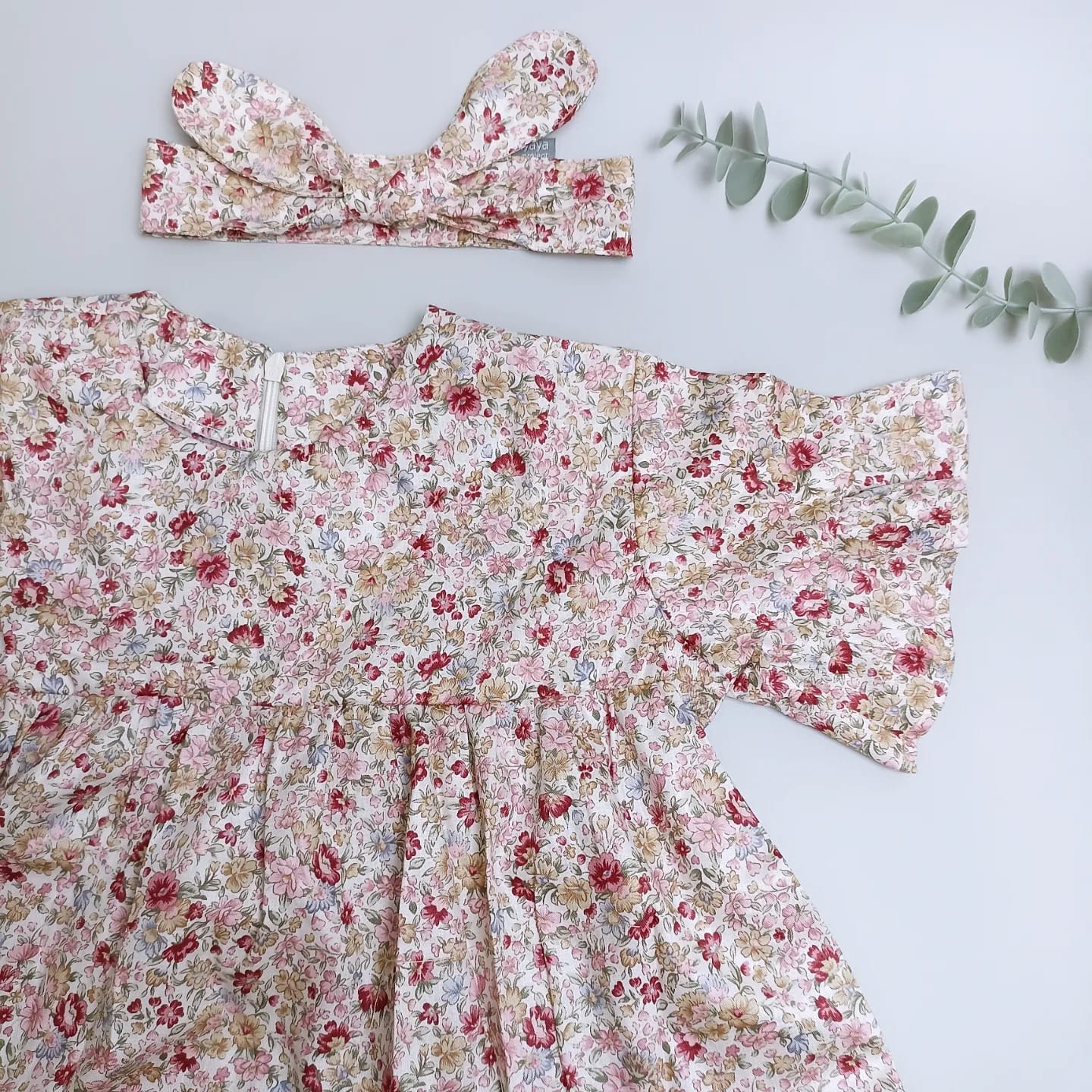 FLARE DRESS_A4121_8-9 Y_BUNGA ANEMONE MERAH