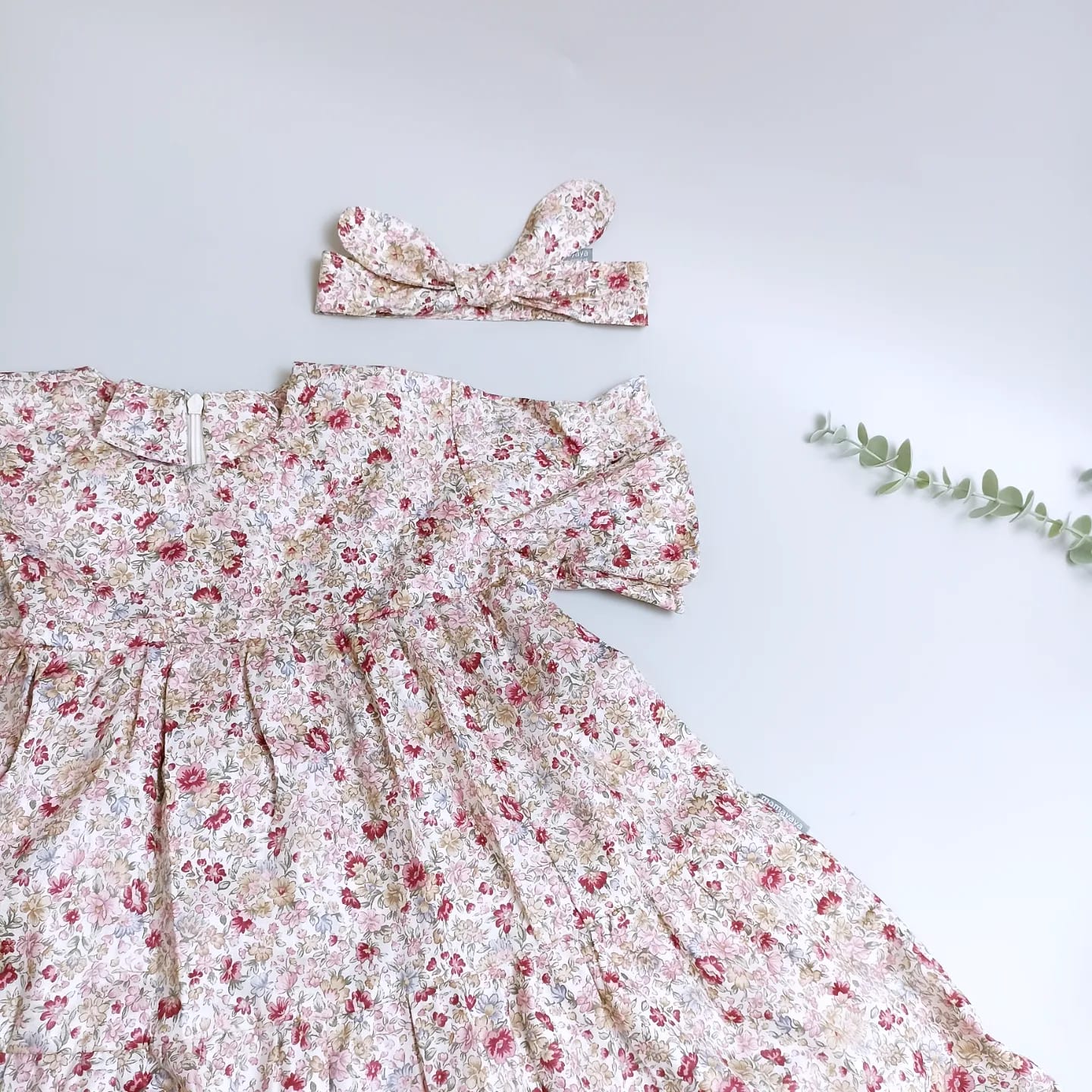 FLARE DRESS_A4121_8-9 Y_BUNGA ANEMONE MERAH