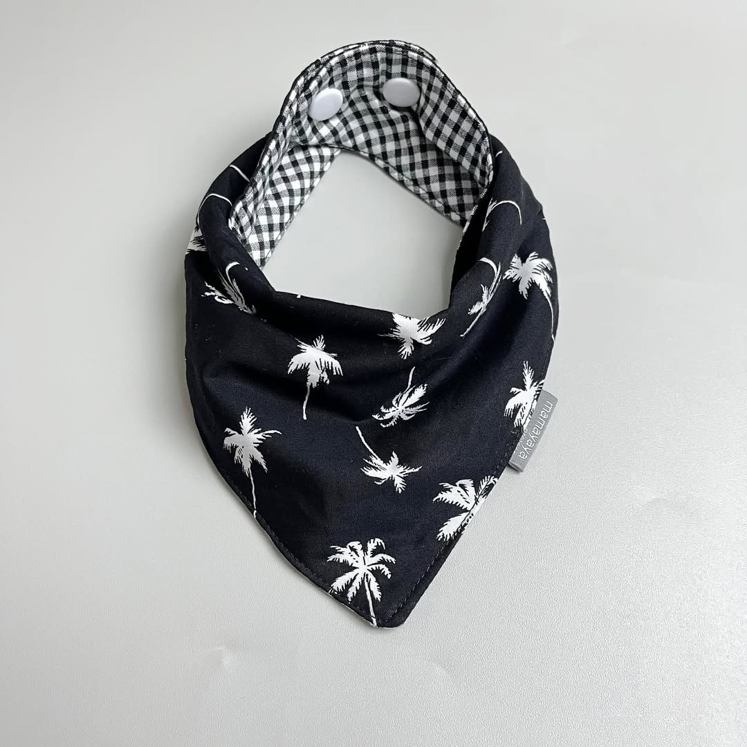 SET BABY | BUCKET HAT | BIBS | BABY SHOES_A6411_POHON KELAPA HITAM