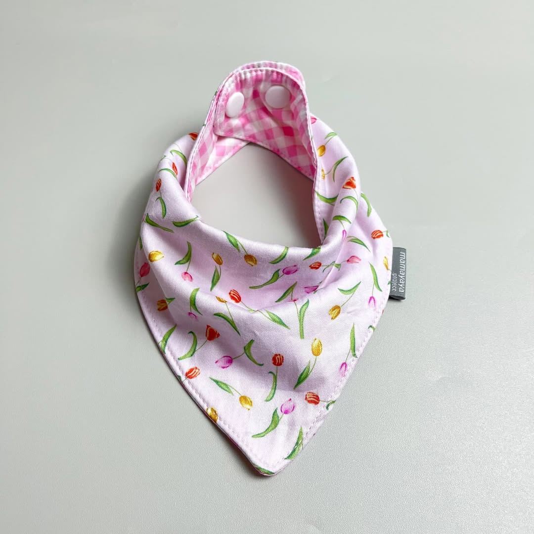 SET BABY | BUCKET HAT | BIBS | BABY SHOES_A6419_TANGKAI TULIP PINK