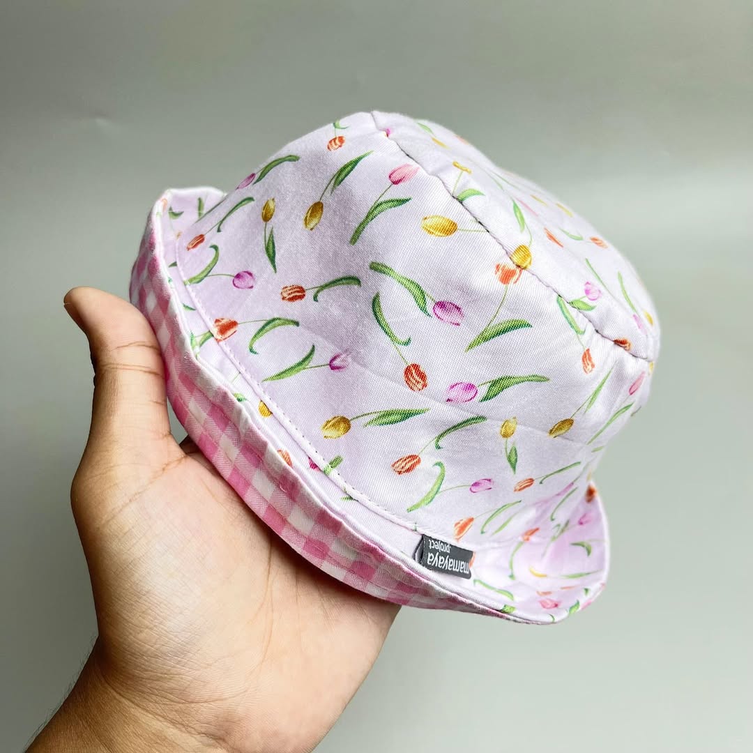 BUCKET HAT_A6419_TANGKAI TULIP PINK_48
