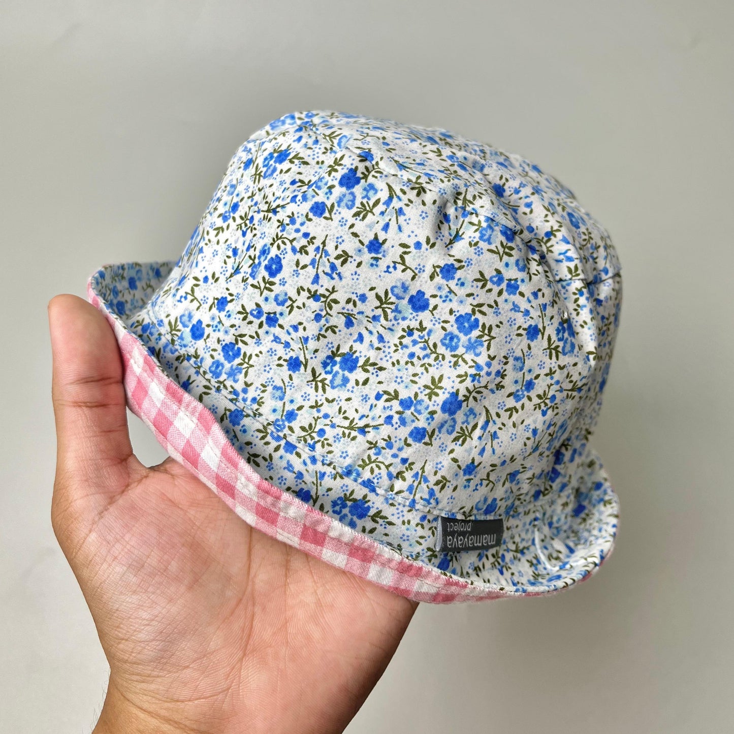 SET BABY | BUCKET HAT | BIBS | BABY SHOES_A7170_BUNGA IRIS BIRU