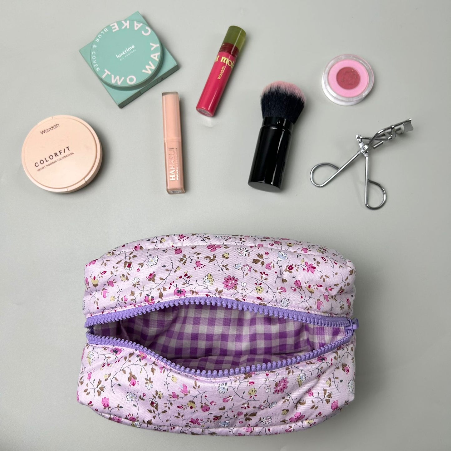 COSMETIC POUCH PUFFY_A7179_GHYPSOPHILA LILAC