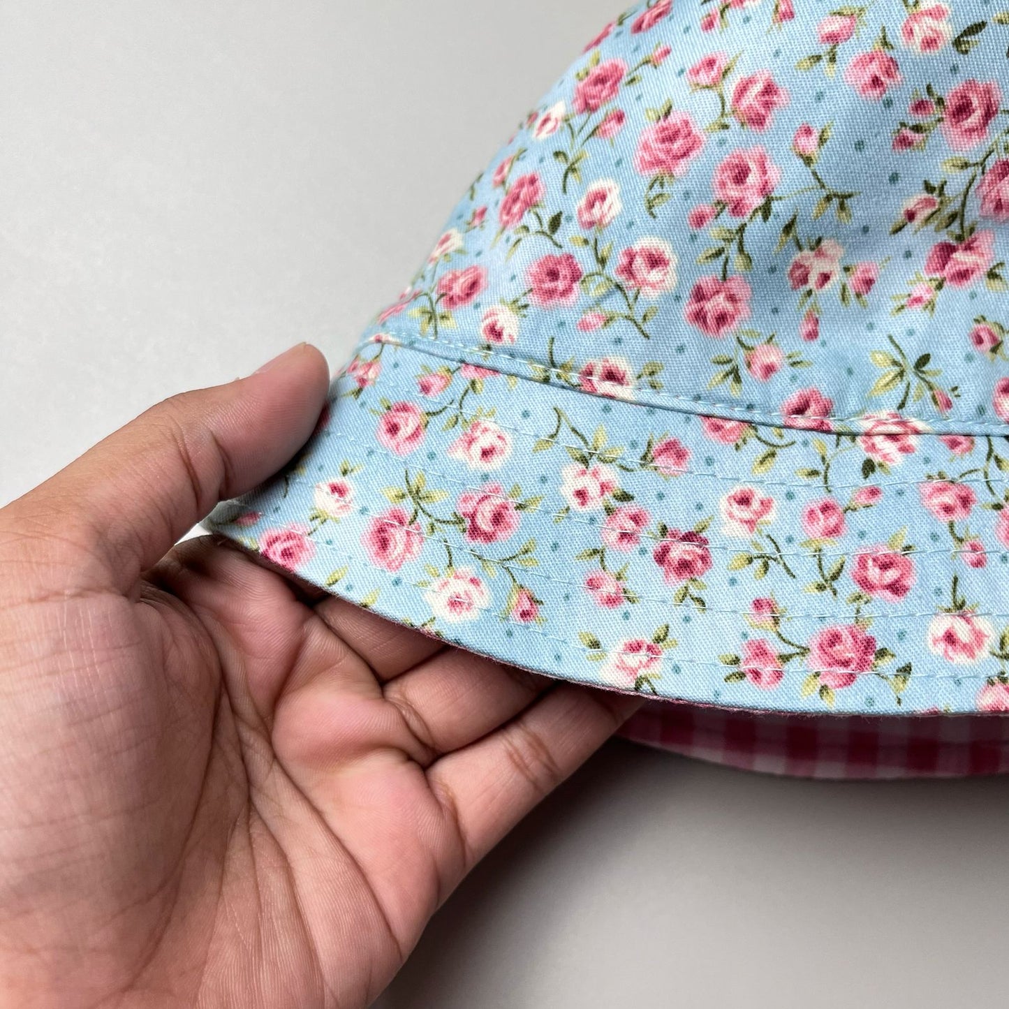 BUCKET HAT_A3008_ROSE DASAR BIRU_58