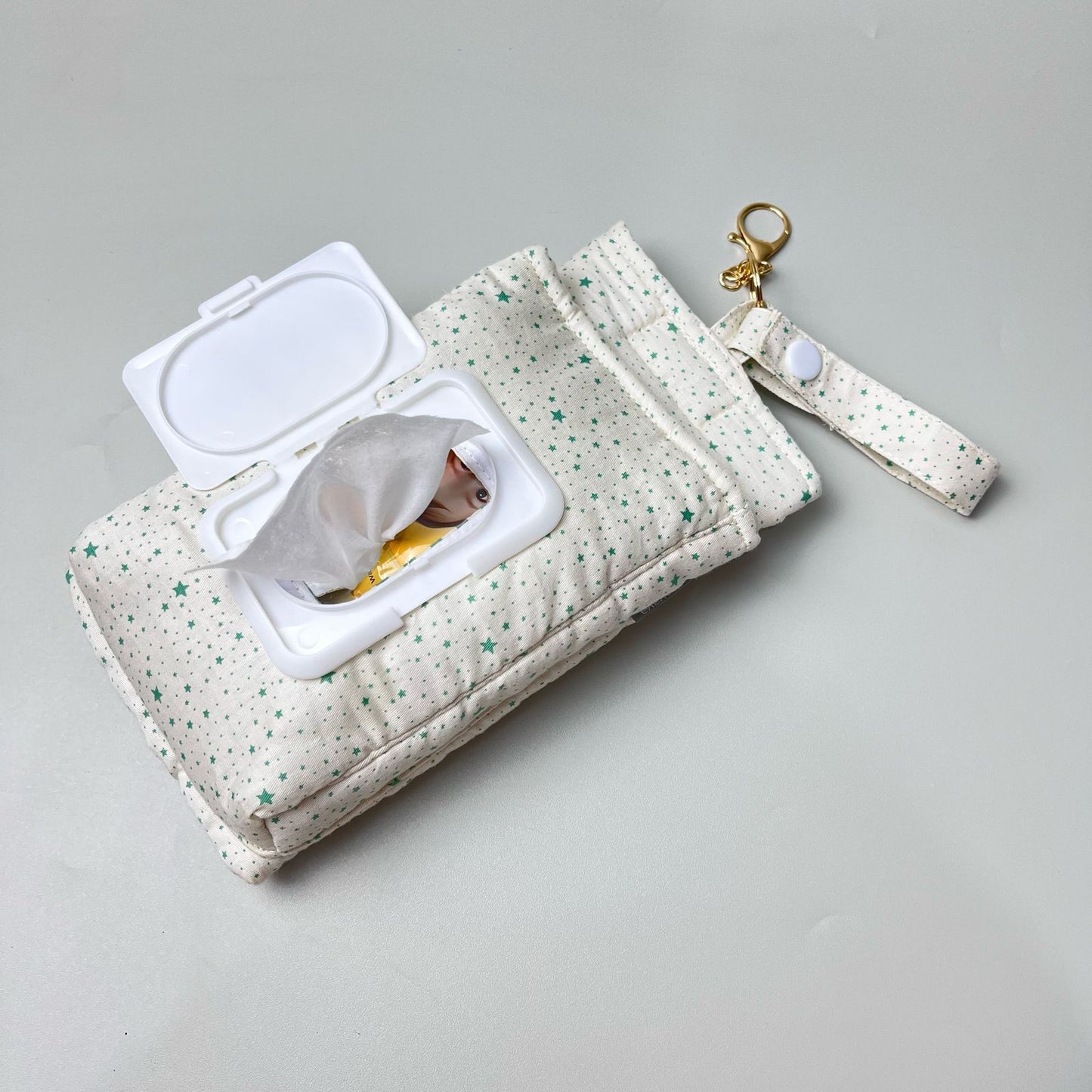 TISSUE POUCH 2 IN 1_A7262_BINTANG MINI HIJAU