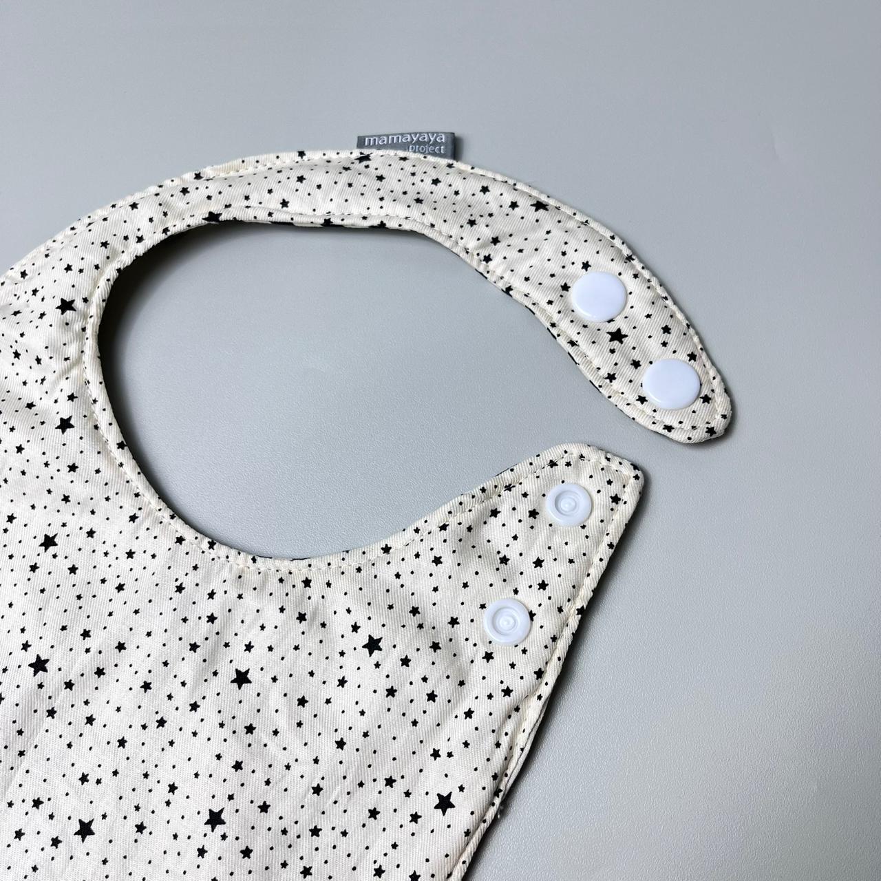 ROUND BIBS_A7013_MINI BINTANG DASAR PUTIH