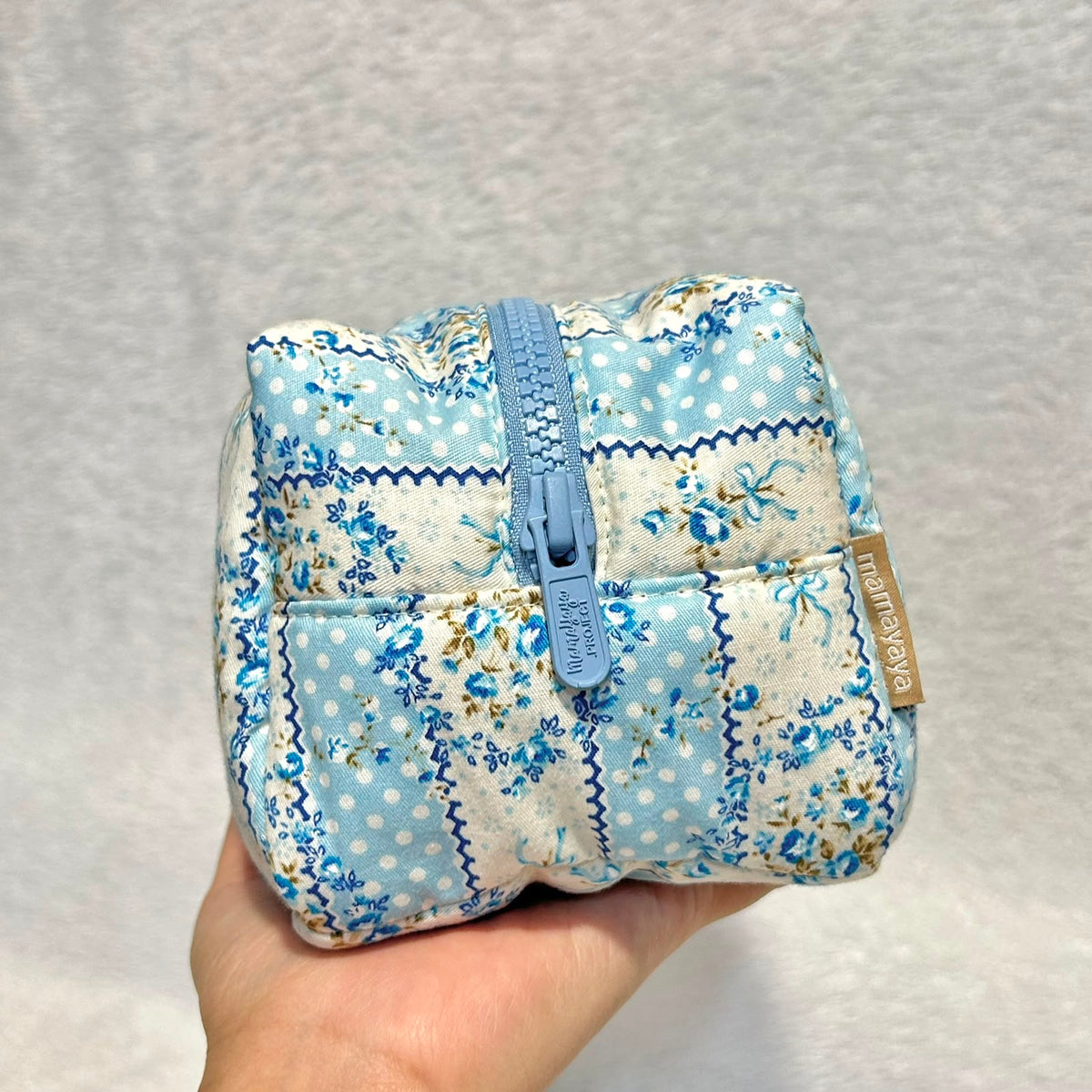 COSMETIC POUCH PUFFY_SHABBY CHIC STRIPE