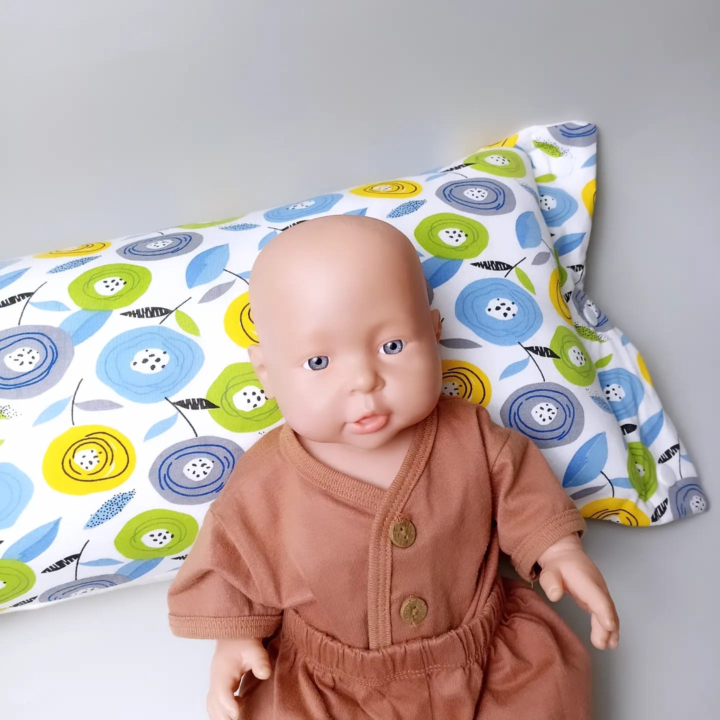 TRAVEL NURSING ARM PILLOW_B6286_BUNGA BULAT BIRU