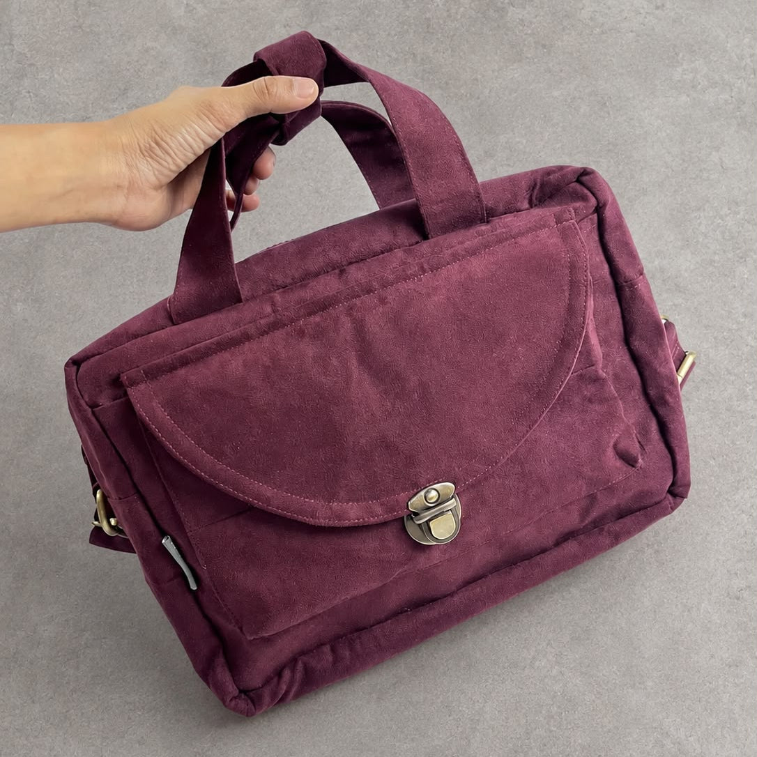 MULTI PURPOSE POUCH _ SUEDE MAROON