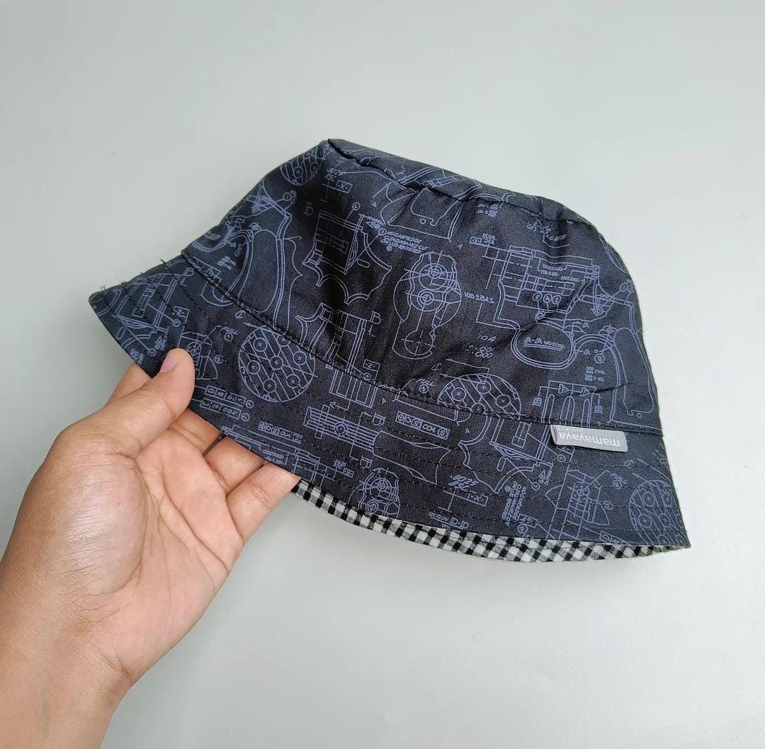 BUCKET HAT_A4213_MECHANIC HITAM_48