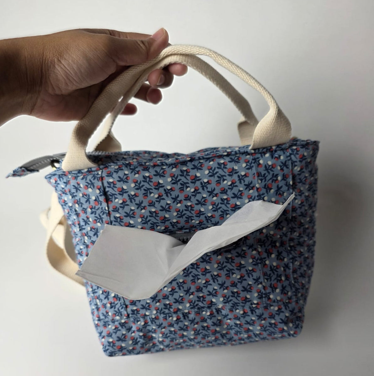 STB - SMALL TOTE BAG_CHERRY BLUE