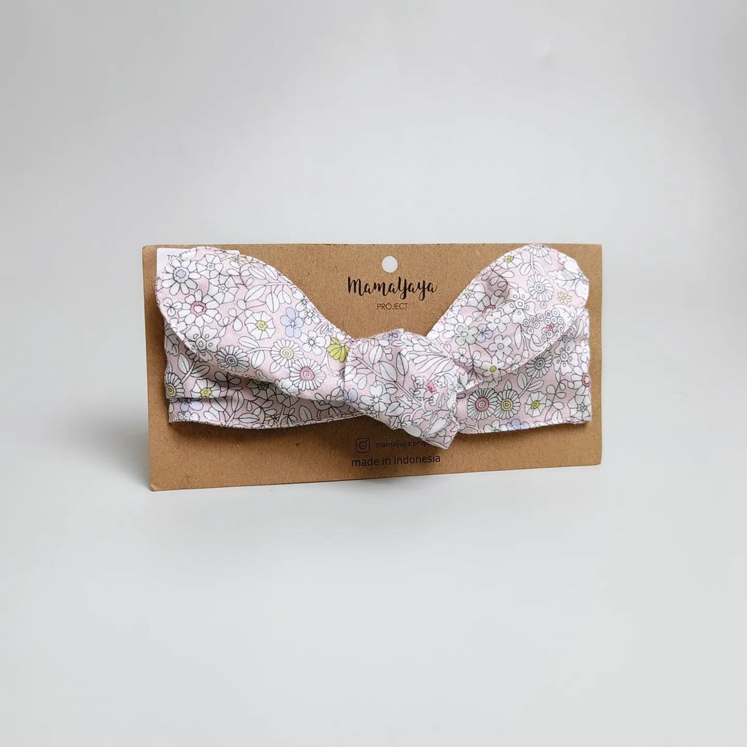 TOP KNOT HEADBAND_A3191_BUNGA ASTER PINK SOFT