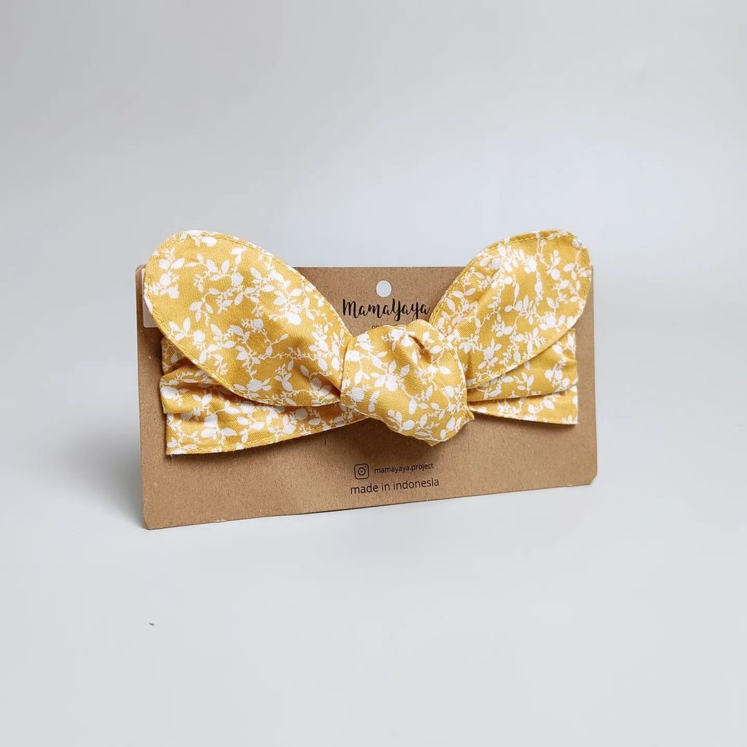 TOP KNOT HEADBAND_A3184_BUNGA CENGKEH MUSTARD