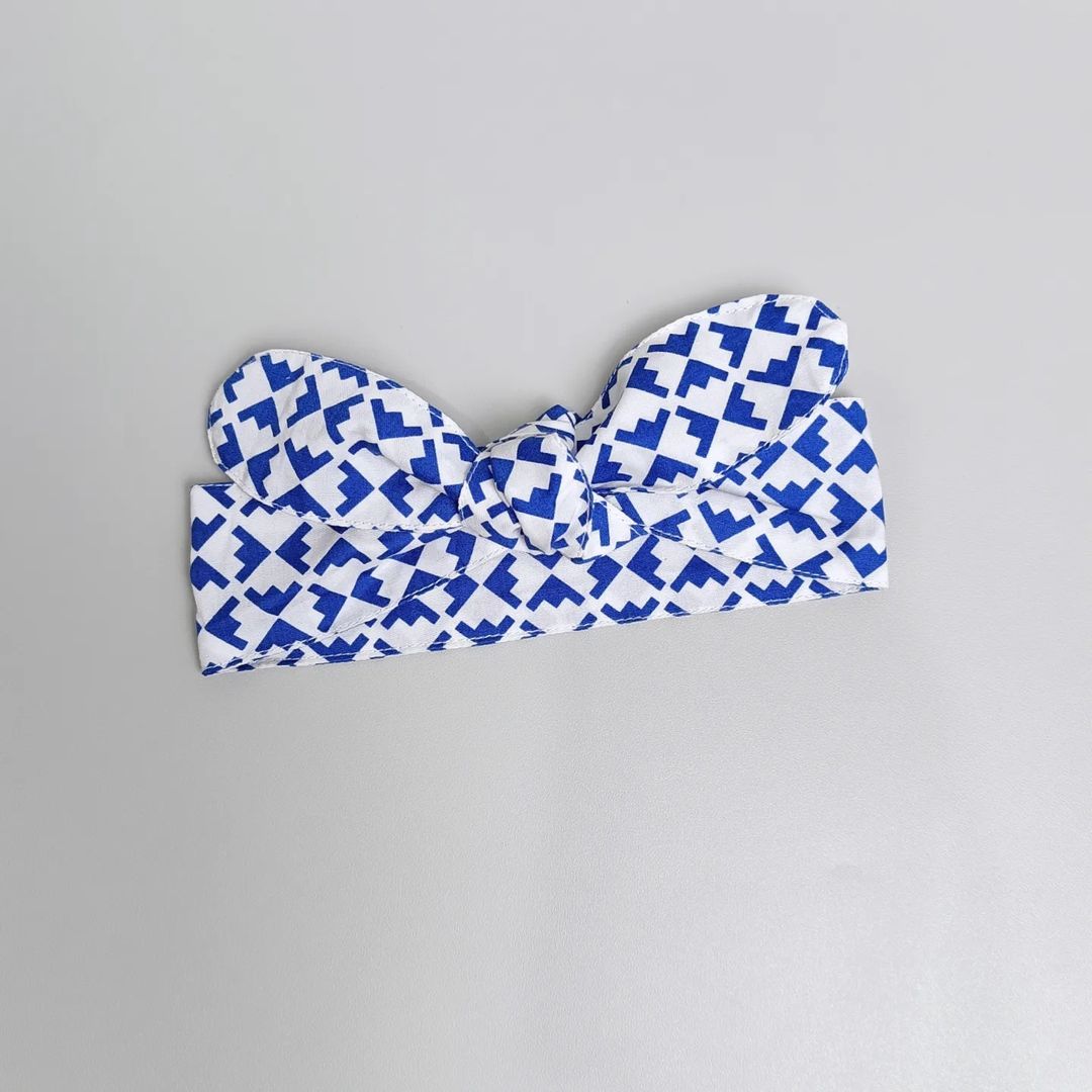 TOP KNOT HEADBAND_A3354_ABSTRAK BLUE