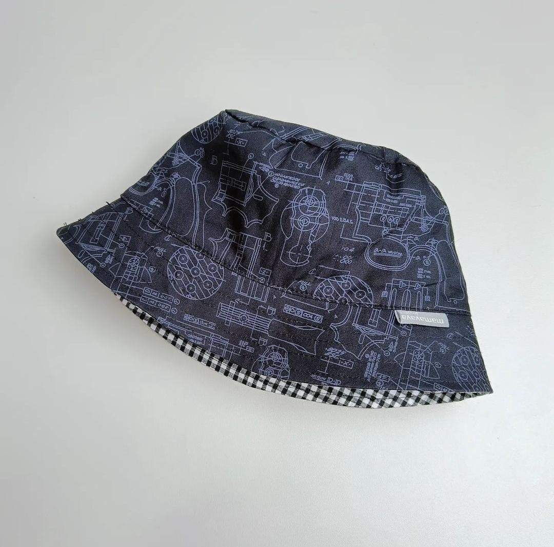 BUCKET HAT_A4213_MECHANIC HITAM_54