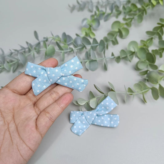 SET MINI BOW_POLKA BIRU