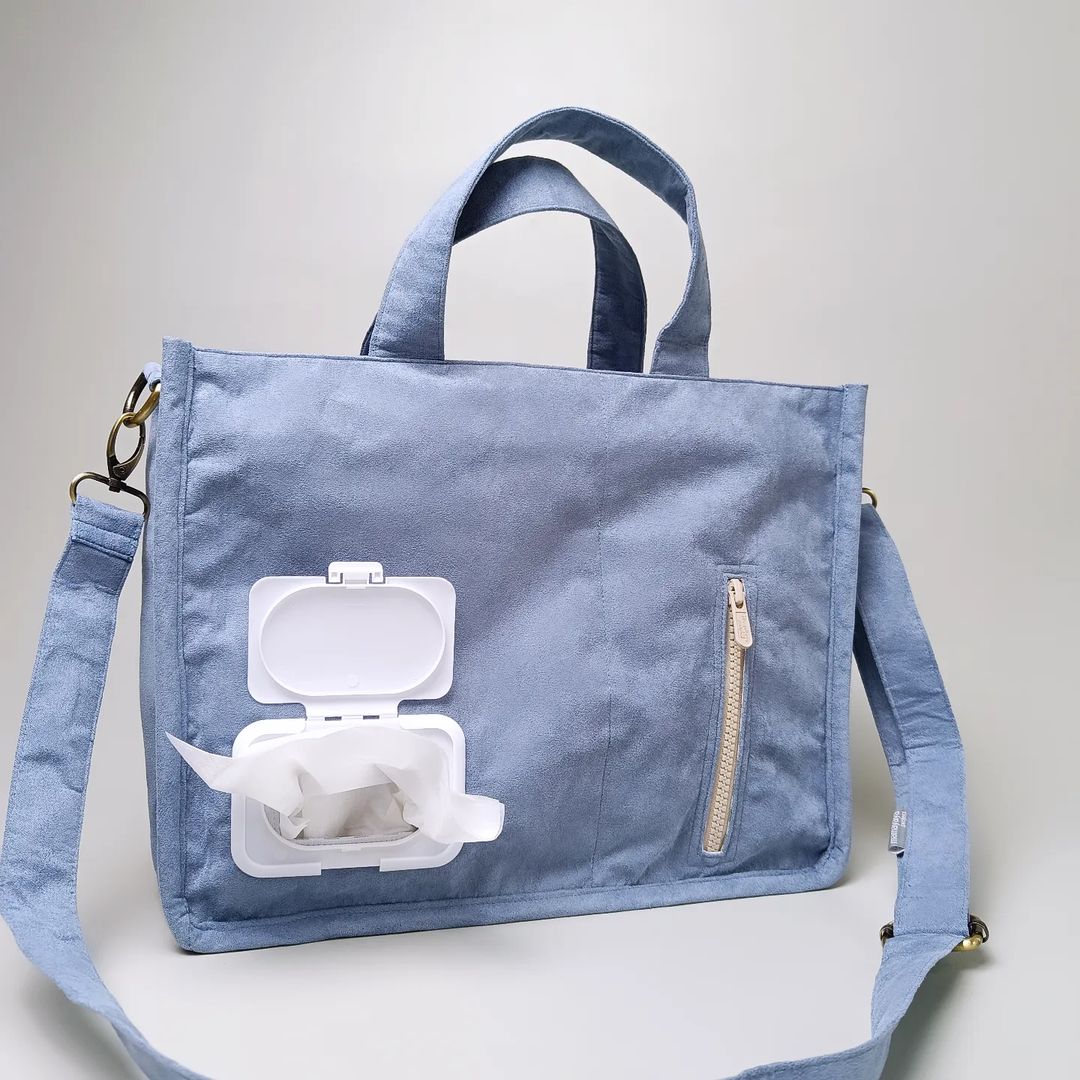 LAPTOP BAG & HAND SANITIZER HOLDER_C6093_SUEDE BLUEBERRY MUFFIN