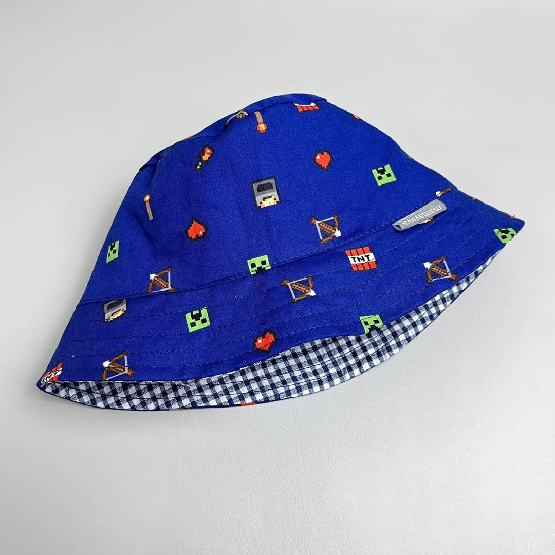 BUCKET HAT_A6421_MINECRAFT BLUE_54