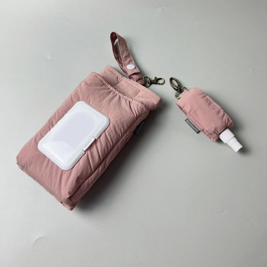 SET TISSUE POUCH PUFFY 2 IN 1 & HAND SANITIZER HOLDER_C7089_PRIMEROSE