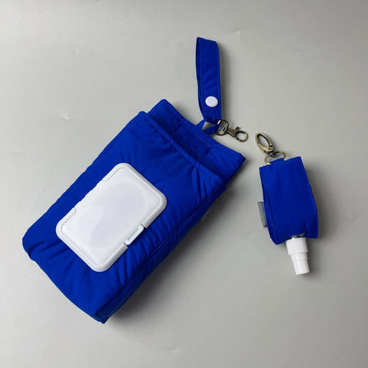SET TISSUE POUCH PUFFY 2 IN 1 & HAND SANITIZER HOLDER_C7090_BLUE HONEY