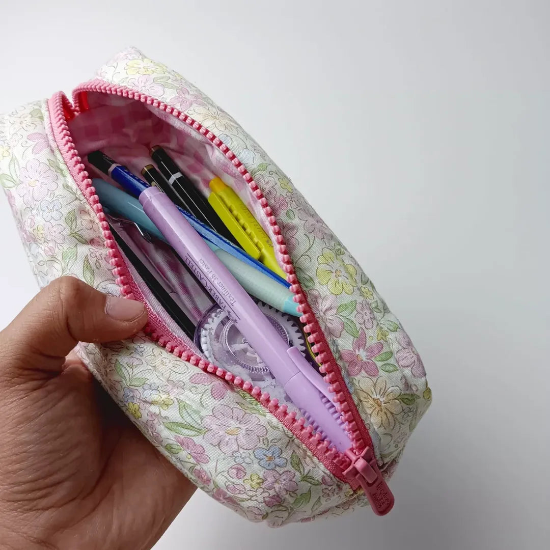 PENCIL CASE_BUNGA PINK PASTEL