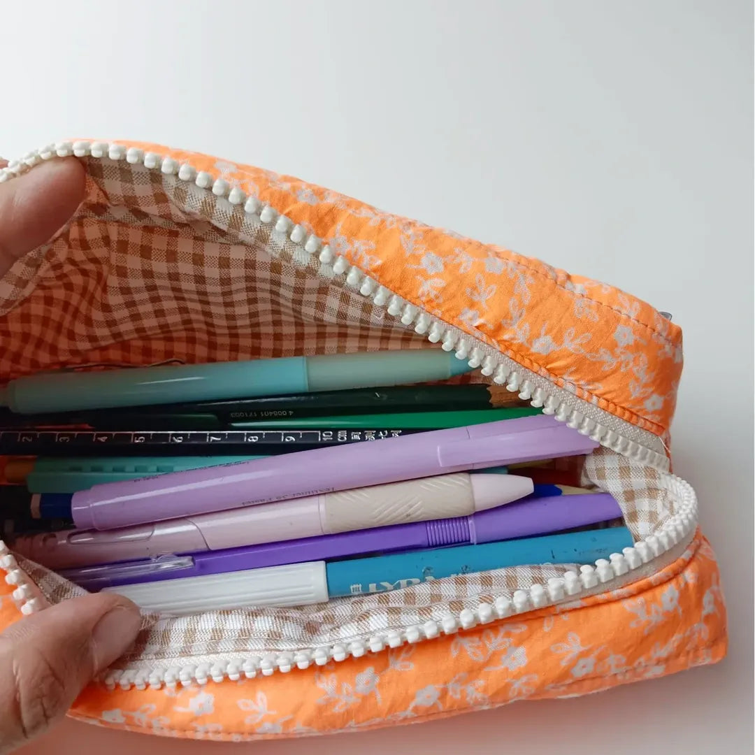 PENCIL CASE_BUNGA MINI ORANGE