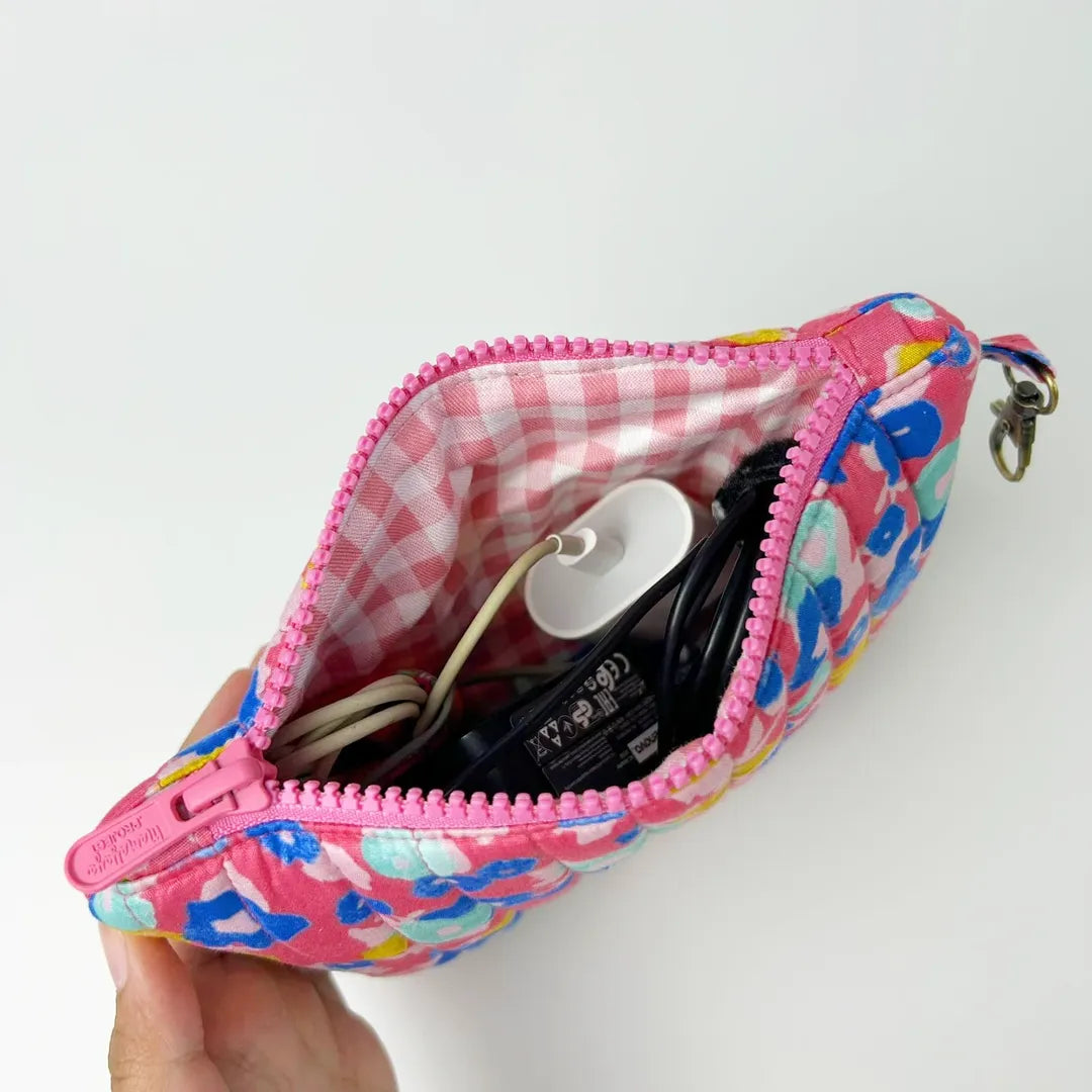 SLIM POUCH_BUNGA BIRU PINK