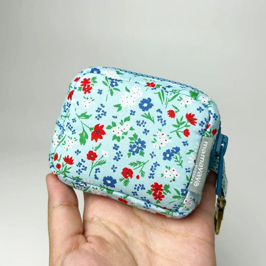 POUCH COIN_BUNGA BIRU