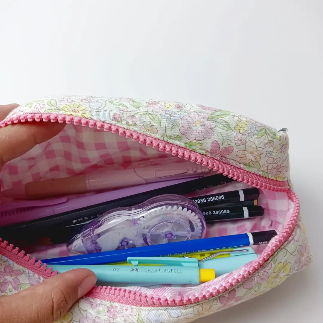 PENCIL CASE_BUNGA PINK PASTEL