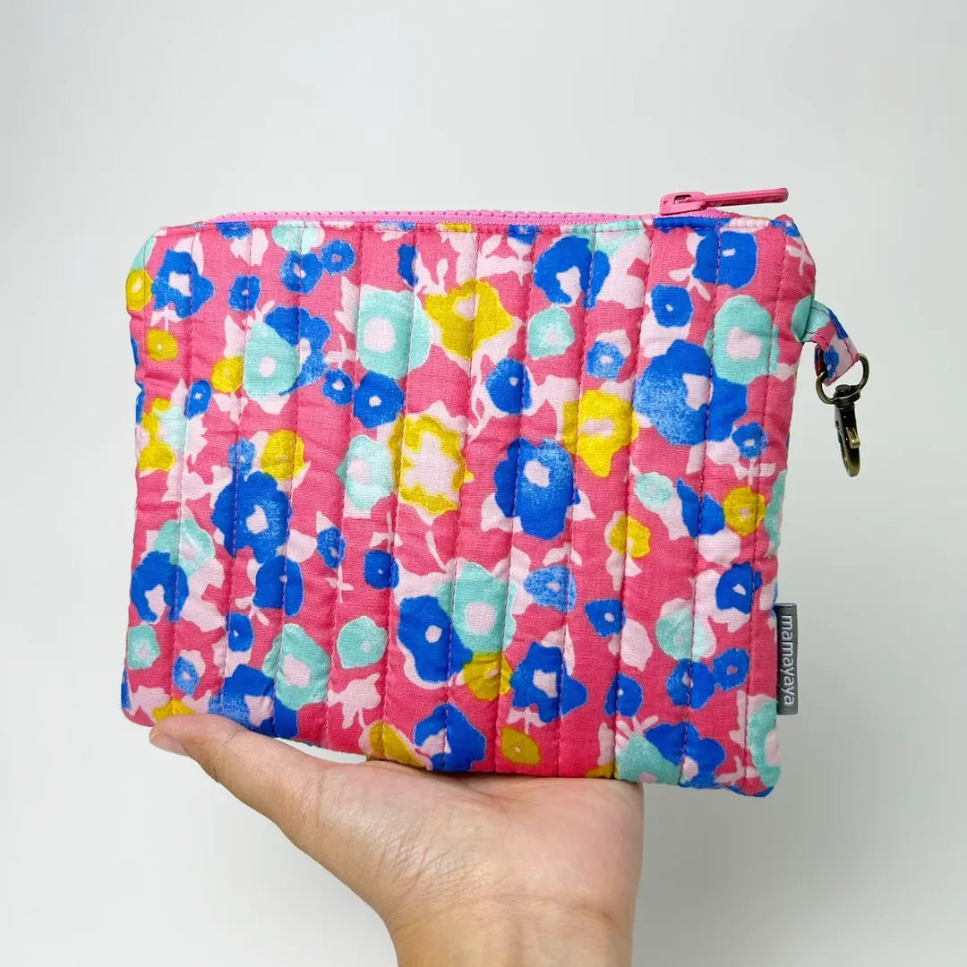 SLIM POUCH_BUNGA BIRU PINK
