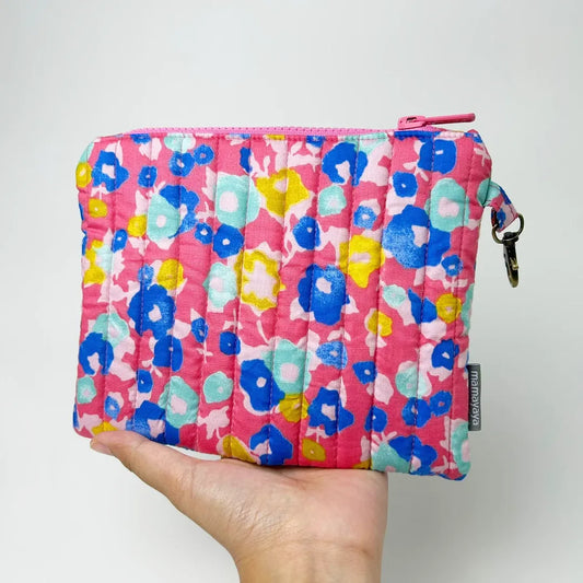 SLIM POUCH_BUNGA BIRU PINK