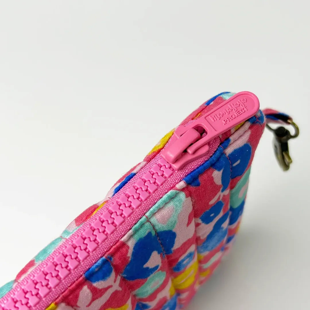 SLIM POUCH_BUNGA BIRU PINK