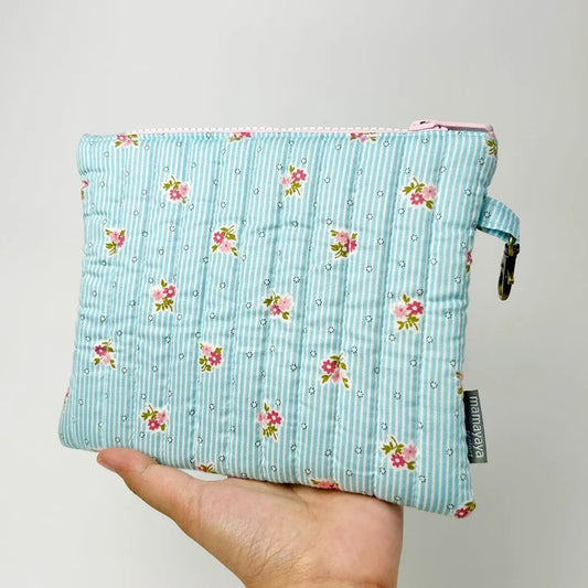 SLIM POUCH_BUNGA GARIS BIRU