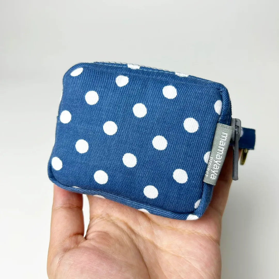 POUCH COIN_POLKA BIRU