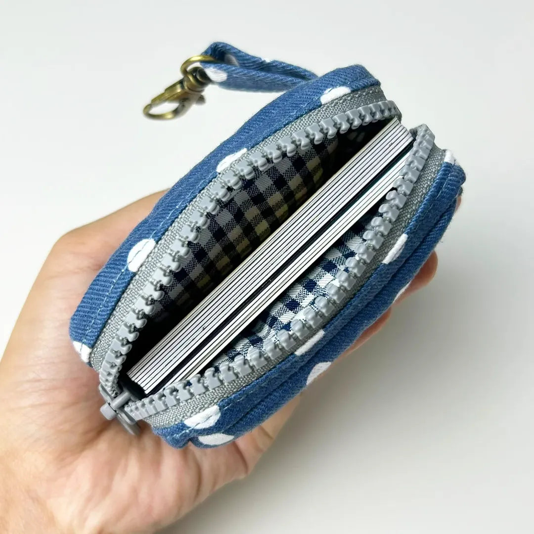 POUCH COIN_POLKA BIRU