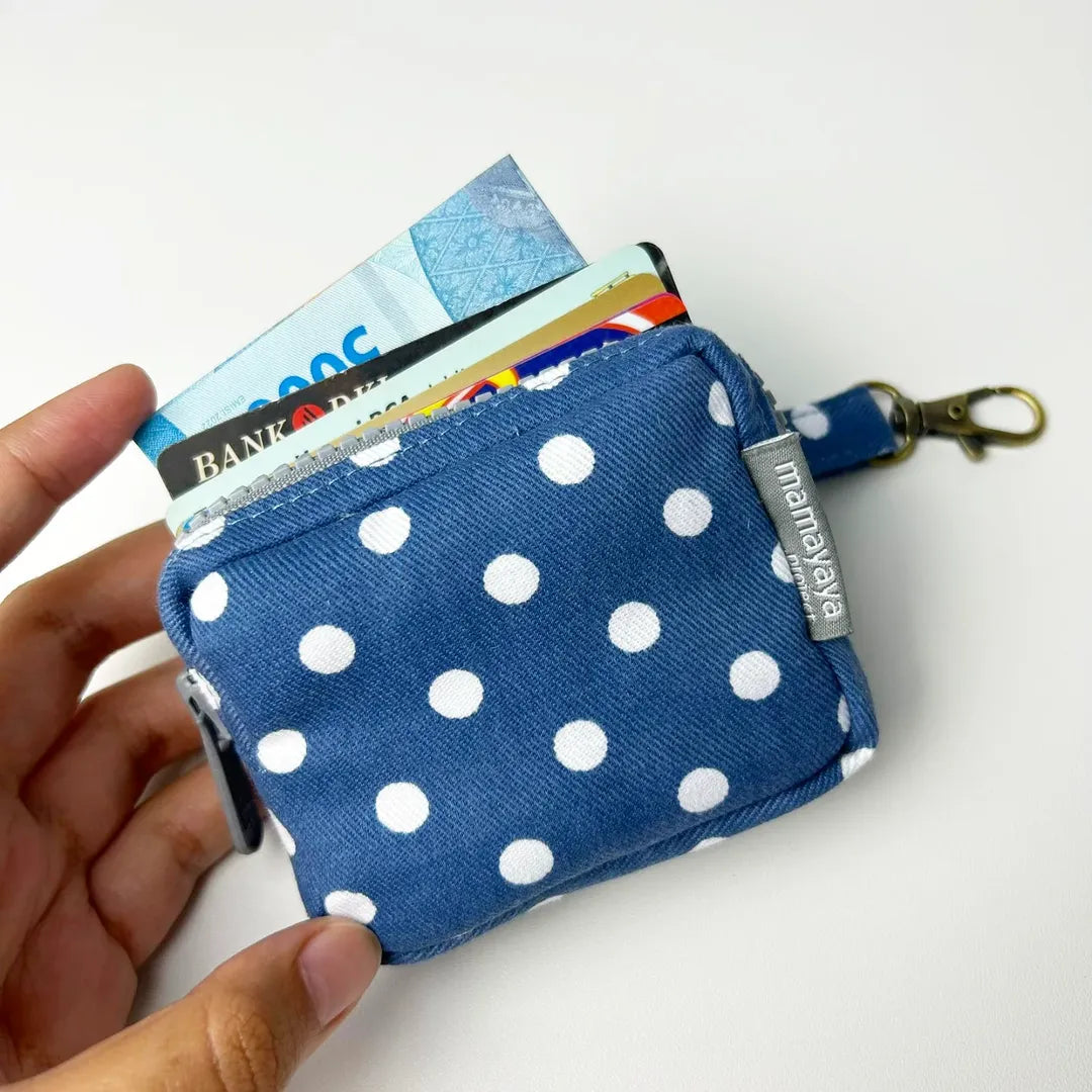 POUCH COIN_POLKA BIRU