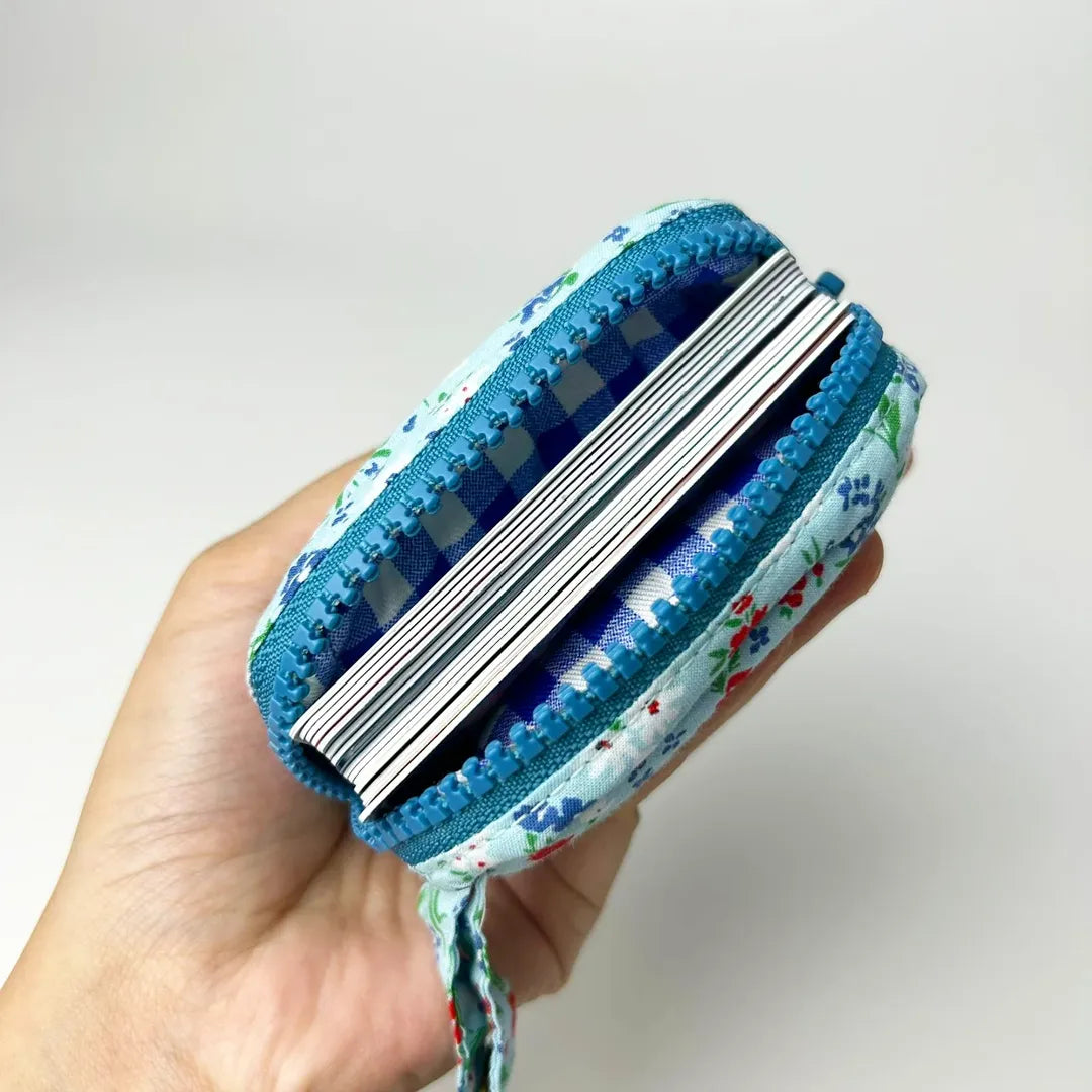 POUCH COIN_BUNGA BIRU