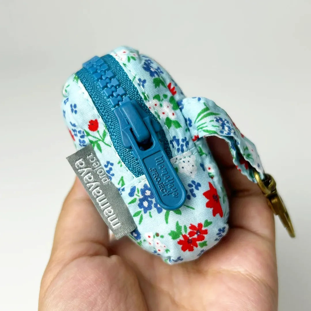 POUCH COIN_BUNGA BIRU