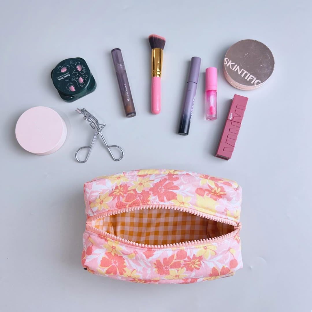 COSMETIC POUCH PUFFY_C7037_OLEANDER PEACH