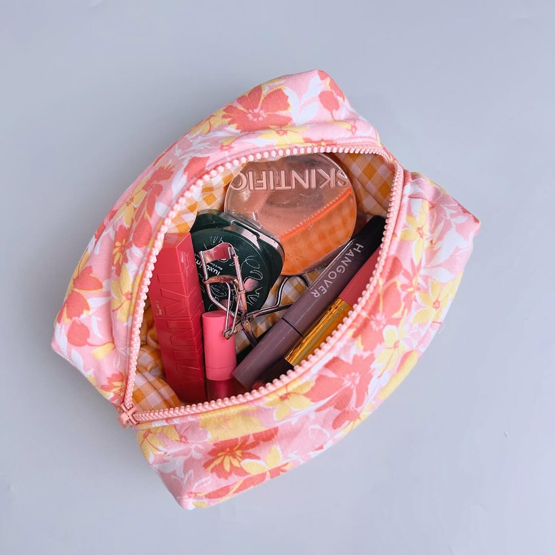 COSMETIC POUCH PUFFY_C7037_OLEANDER PEACH