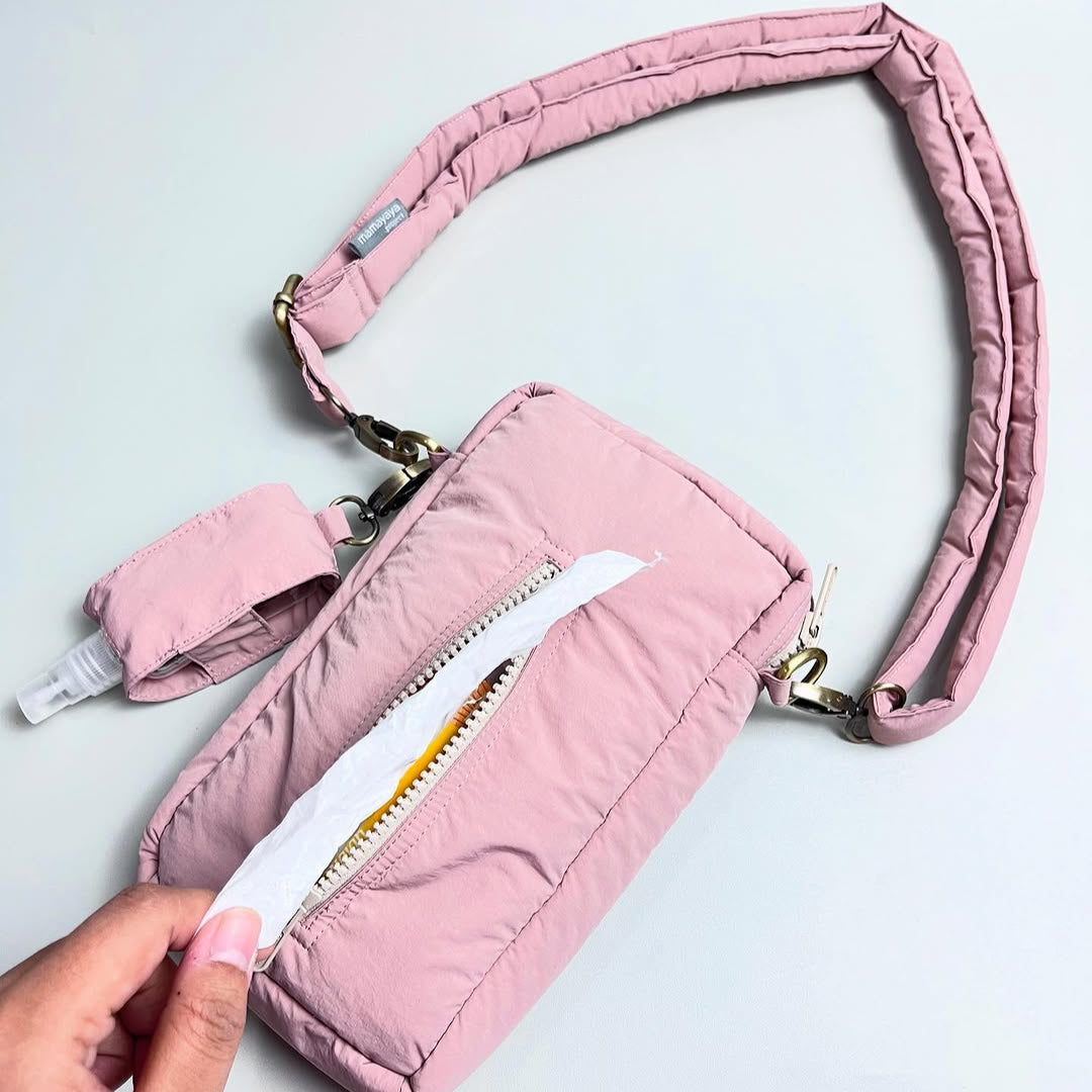 PHONE WALLET POUCH PUFFY & HAND SANITIZER HOLDER_C7089_PRIMEROSE
