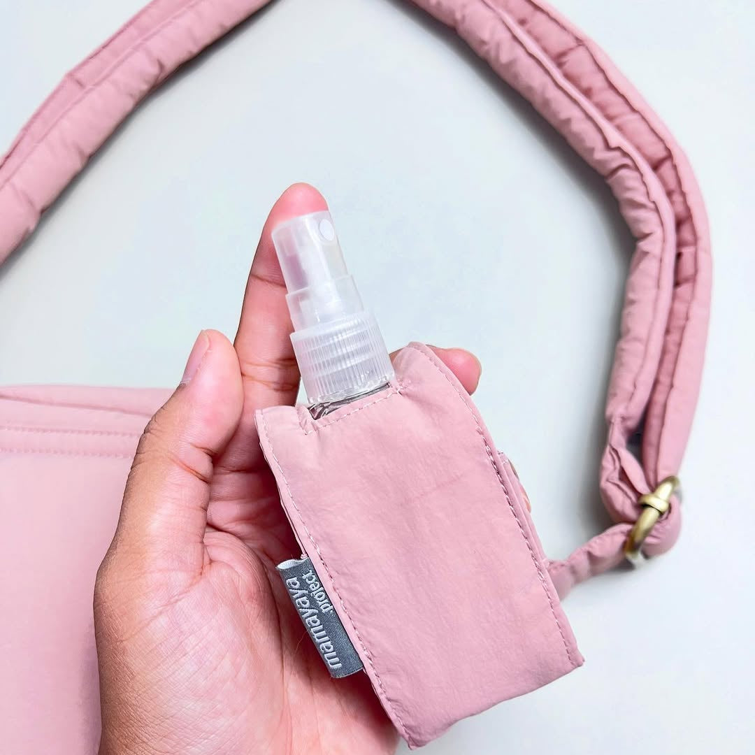PHONE WALLET POUCH PUFFY & HAND SANITIZER HOLDER_C7089_PRIMEROSE