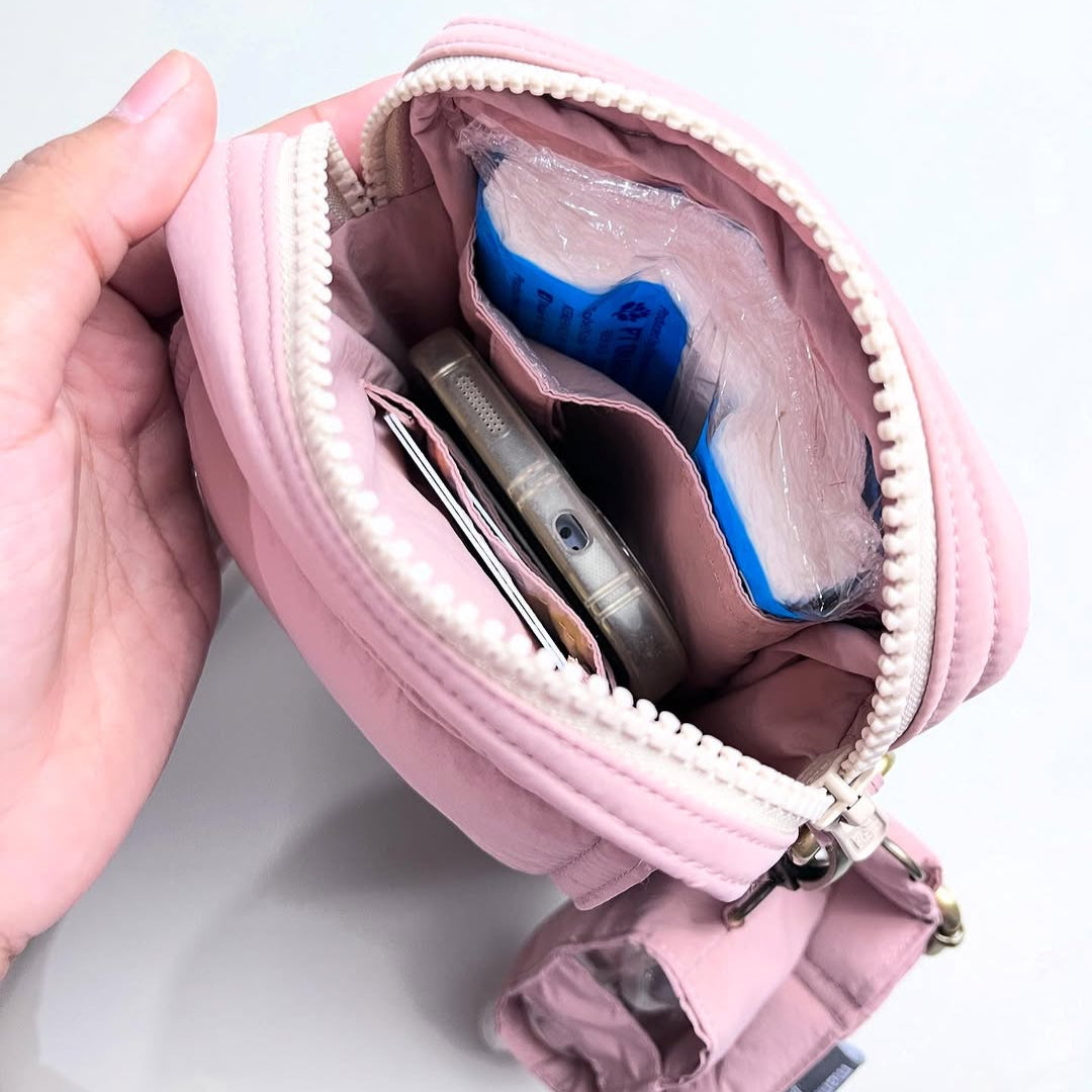 PHONE WALLET POUCH PUFFY & HAND SANITIZER HOLDER_C7089_PRIMEROSE