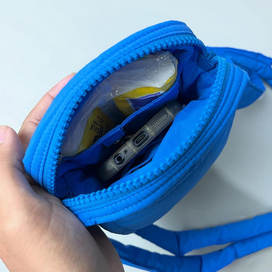 PHONE WALLET POUCH PUFFY & HAND SANITIZER HOLDER_C7090_BLUE HONEY